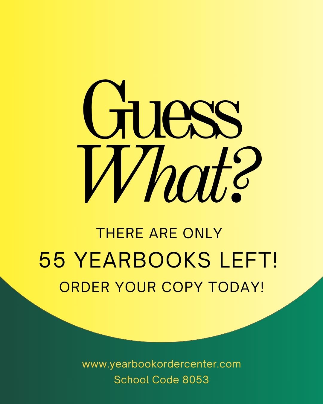 Yearbook Online Sales End
